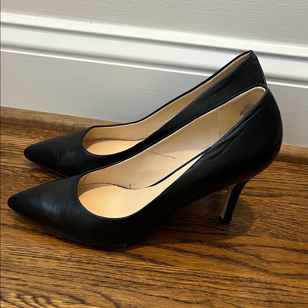 Flax Black Leather Heels - Picture 3 of 7